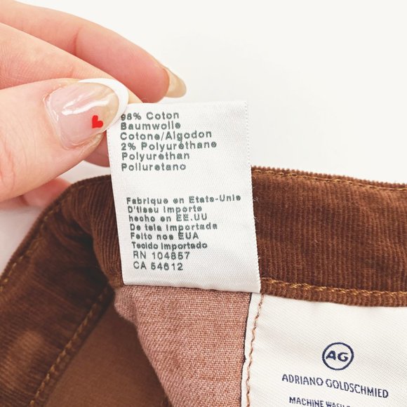 Ag Adriano Goldschmied Isabelle Button Up Corduroy Pants - Picture 9 of 11